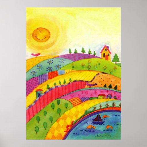 whimsical watercolor painting posters