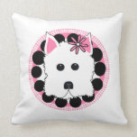 Whimsical West Highland White Terrier Throw Pillow
