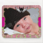 Whimsically Urban & Hip Pink Paisley Mousepad