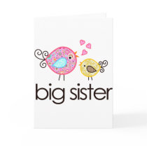 Whimsy Birds Big Sister T-shirt Announcement