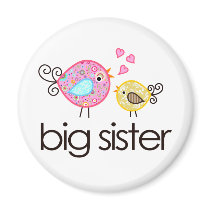 Whimsy Birds Big Sister T-shirt Announcement