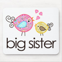 Whimsy Birds Big Sister T-shirt Announcement