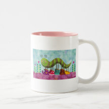 whimsy caterpillar mug