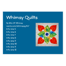 Whimsy Hearts Quilt - Block #1 Business Card Templates