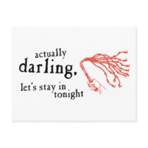 Whip - Actually Darling Let's Stay In Tonight Postcard