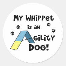 Whippet Agility Dog Stickers