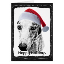 Whippet dog greeting card
