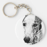 Whippet dog keychain