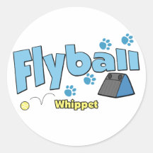 Whippet Flyball Stickers