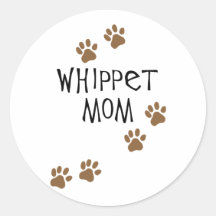 Whippet Mum for Whippet Dog Moms Stickers