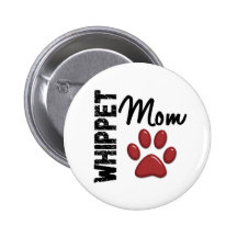 Whippet Mum Paw Print 2 Pins