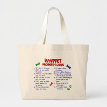 WHIPPET Property Laws 2 Canvas Bag