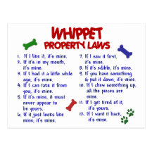 WHIPPET Property Laws 2 Postcards