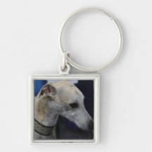 Whippet Puppy Keychain
