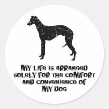 Whippet Round Stickers