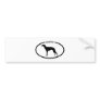 Whippet Silhouette Black Bumper Sticker