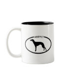 Whippet Silhouette Black Mug