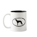 Whippet Silhouette Black Mug