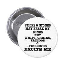 Whips Chains Tattoos & Piercings Excite Me Pin
