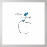Whirling Dervish - Turquoise posters