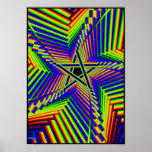 whirling rainbow pentacle 3 posters