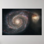 Whirlpool Galaxy M51+Companion Galaxy 36x24 (39x26 Print