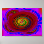 Whirlpool of blue poster