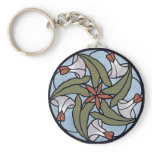 Whirly Twirly Decorative Floral Key Chain keychains