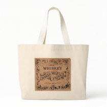 Whiskey makes me frisky canvas bags