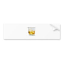 Whiskey on the rocks bumper sticker