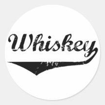 Whiskey Round Stickers