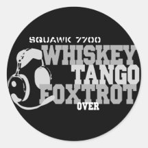 Whiskey Tango Foxtrot - Aviation Humour Sticker