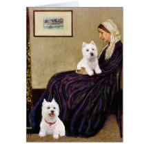 Whistlers Mum - Westies 3 and 11 Greeting Cards