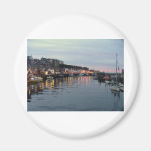 Whitby at dusk refrigerator magnet