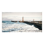 Whitby sea and harbour England photo cards