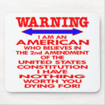 White 2nd Amendment American Mouse Pad