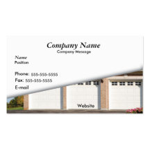 White 3 Car Garage Business Card