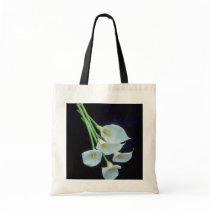 white A sheath of arum lilies flowers Bags