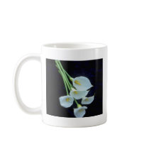 white A sheath of arum lilies flowers Coffee Mug