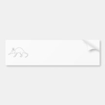White Aardvark. Cute animal. Bumper Stickers