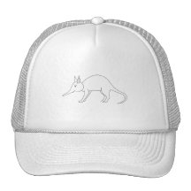 White Aardvark. Cute animal. Mesh Hats