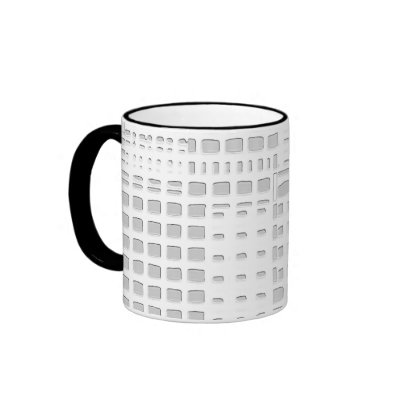 White abstract design coffee mug by affreeisenlohr
