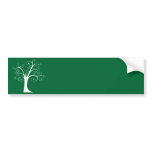 White Abstract Tree bumper stickers