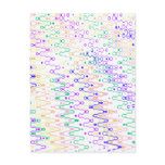 White Abstract Zigzag Postcard