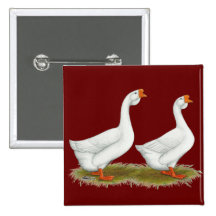 White African Geese Pinback Buttons