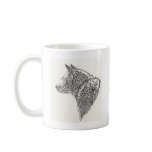 White Akita Inu Sketch Ceramic Mug