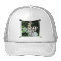 White and Black Butterfly Baseball Cap Mesh Hats