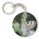 White and Black Butterfly Keychain