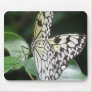 White and Black Butterfly Mouse Pad