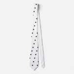 White and black polka dot necktie